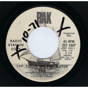 CCS ‎Promo Vinyl 45 Tap Turns On The Water / Save The World on RAK VG+ Rock